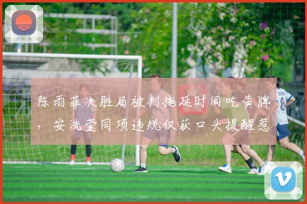 陈雨菲决胜局被判拖延时间吃黄牌，安洗莹同项违规仅获口头提醒惹国羽不满__br_